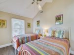 Upstairs Guest Room with Two Twin Beds at 4 Driftwood